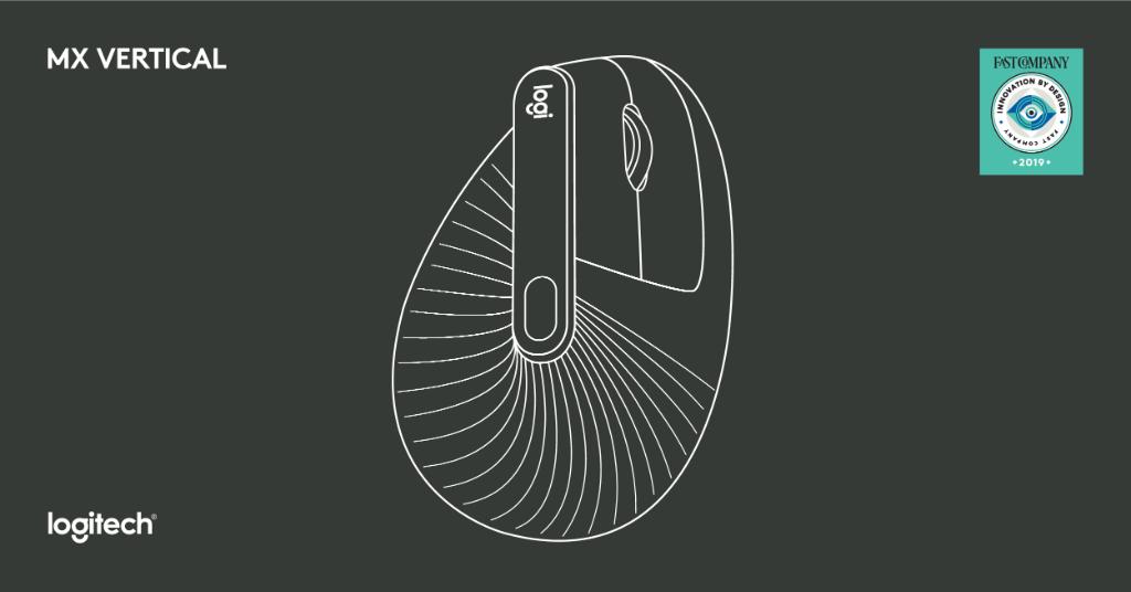 Logitech's tweet photo. We’re excited to be honored with 3 @FastCompany #FCDesignAwards, including a product design win for our #MXVertical, an honorable mention for #LogitechCapture, and an honorable mention for Design Company of the Year. Check ‘em out here: https://t.co/YIA1UgkSOd https://t.co/fM7ugFkNgj