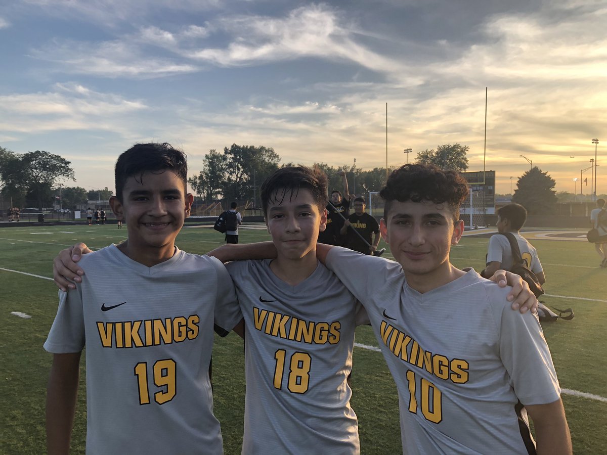 stlvikingsoccer's tweet photo. Freshmen get a win over Br. Rice 2-1. Alejandro Godoy tied it up, and Ulises Garfias put in the game winner off a Mario Curiel cross. #DefendTheGlory https://t.co/nY6DmTI40e