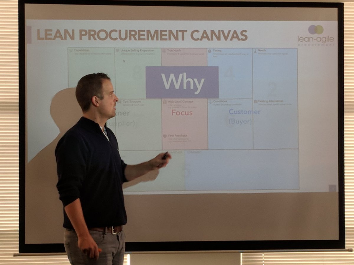 JDTheBuyer's tweet image. Mirko introduces #leanagileprocurement on one page = the LAP CANVAS