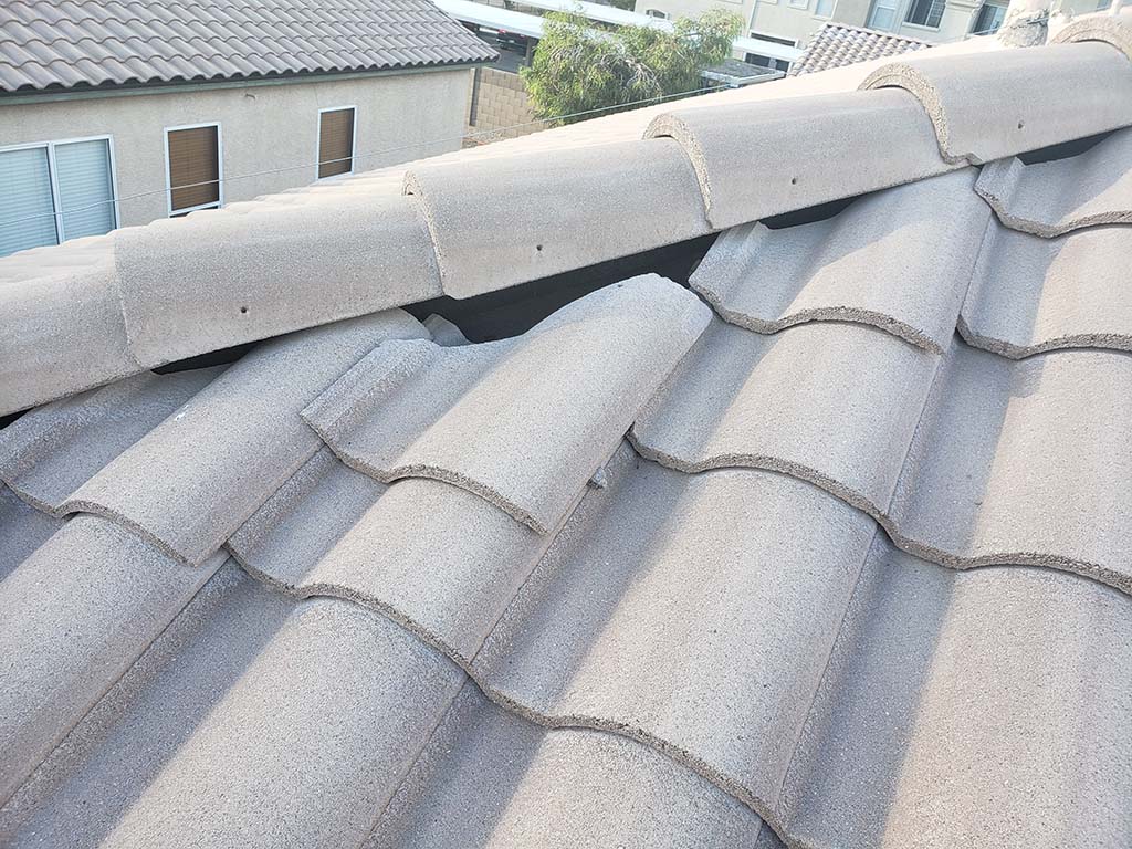 jpcontract's tweet image. Slipped tiles opens your roof to UV rays that can rapidly deteriorate your underlayment giving you a bigger repair bill. Contact a roofing specialist like J Preston Contracting to get these types of repairs done right. 480-527-3875 jprestoncontracting.com