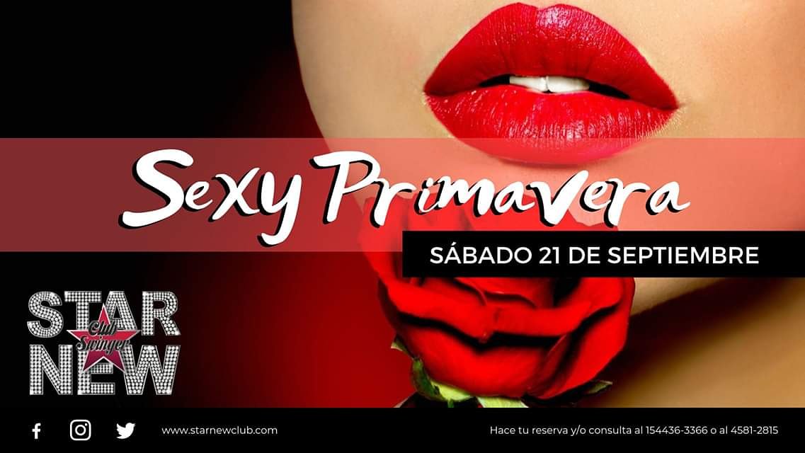 clubstarnew's tweet photo. Este sábado le damos la bienvenida a la mejor estación del año 🌺
#SEXY PRIMAVERA en Star New Club Sw!
SÁBADO 21 DE SEPTIEMBRE
23.45 hs
¿Te la vas a perder?
OPEN 23.30 hs
#starnew https://t.co/0lkbBup9Si