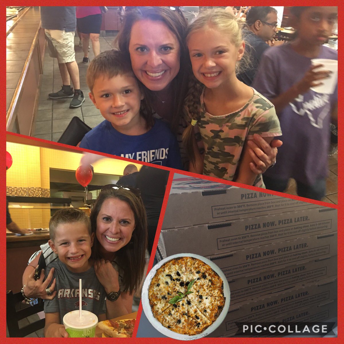 MLIwithMsHelwig's tweet photo. Loved getting to see a couple of my heroes for my in and out Cici’s appearance- off to deliver pizzas to our hungry @CYFATweets boys before they go watch some football 🏈 #supportmyschool #feedhungrysixthgraders #ccefamily https://t.co/5euUcqP87T