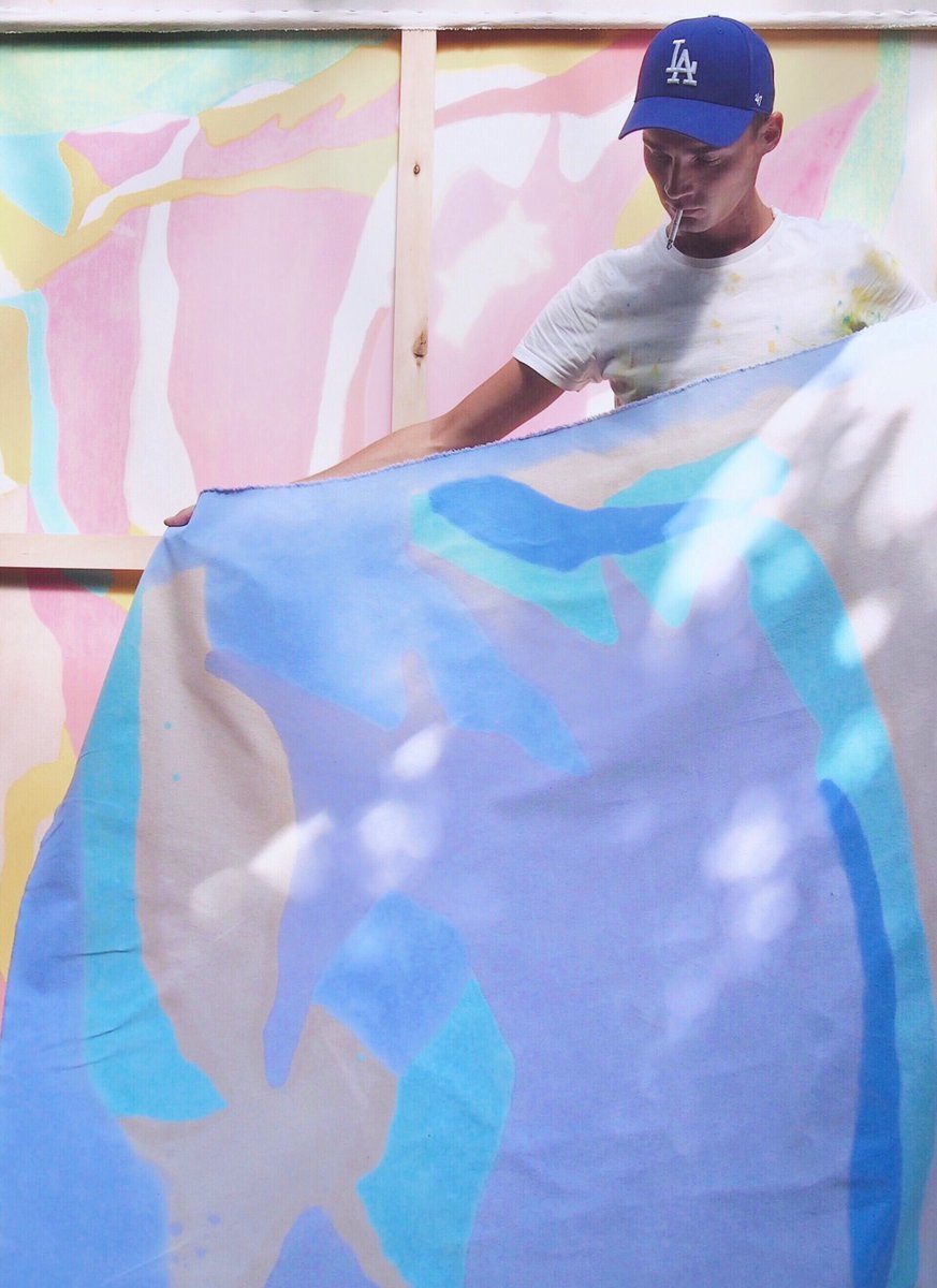 #InnerFlower series continues! #MartinBaran #LosAngelesArtist #blue #painting #WestHollywood