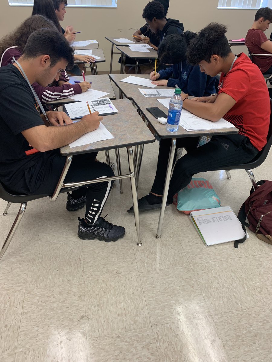 Tch_SS_Mont's tweet photo. Great collaborative lesson today with rotation notes! Students were so engaged as they discussed the questions. Go Broncos! @PBCHS_Broncos https://t.co/6exHd2ZObr