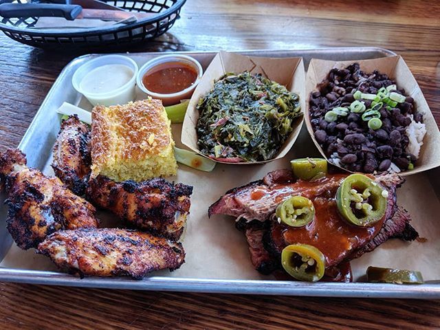 B_Collins131's tweet photo. I don't know where they source their dinosaurs, but @dinosaur_bbq is killing the brisket and wing game. And those sauces... https://t.co/twEacIrCLQ https://t.co/Vf1kgnRgy4