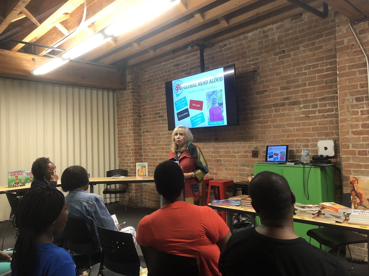 Barbara Kent introducing our book talks for #GRA19 <a href="/globalreadaloud/">Pernille Ripp</a> #carareaders