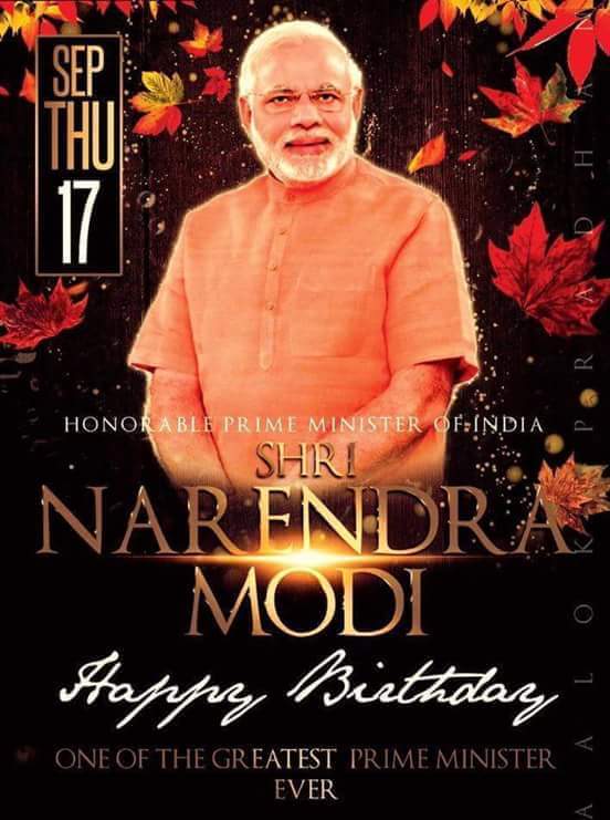 Wishes the Hon. PM Shri Narendra Modi a very happy 69th birthday! 