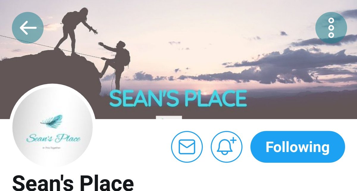 So here it is...Sean's Place has its 1st social media page. Please share and support. I will keep everyone updated along the way as we start our journey to Sean's Place.  twitter.com/SeansPlace2?s=…
#SeansPlace #MentalHealthAwareness #SuicidePrevention #wellbeing @emmakennytv