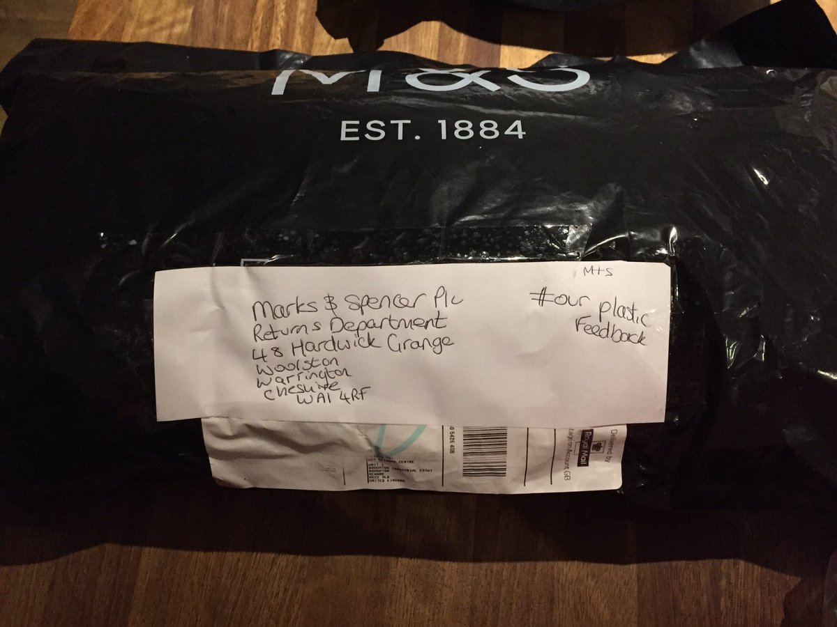 Being sent back to #marksandspencer #ourplasticfeedback