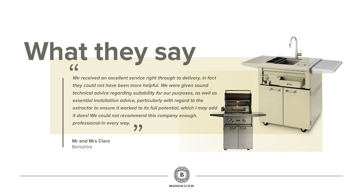 Here's another testimonial from another happy customer. Mr Clare, a chef, placed a lot of emphasis on getting the kitchen equipment just right. For more testimonials or to get in touch with us about your kitchen design project, visit: bradshawluxury.co.uk