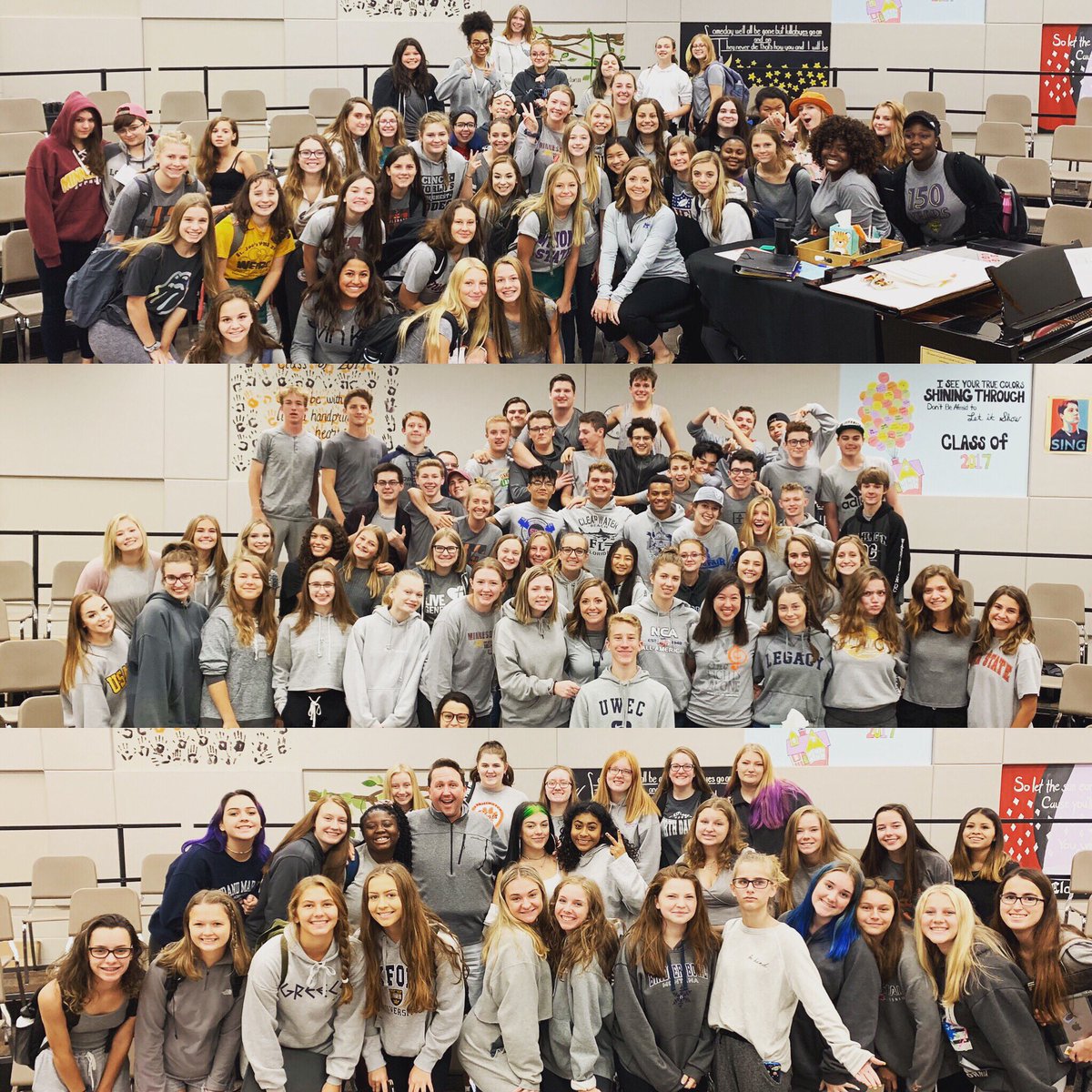 That’s a lot of gray! 🖤 Happy Groutfit Day and here’s to kicking off a great Homecoming week! #homecoming2019 #weare192 #choirculture #invest #trust #inspire #grow
