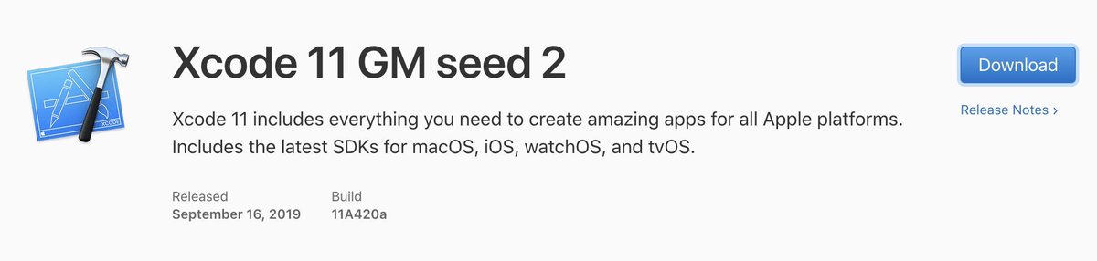 danielemargutti's tweet image. It’s time for a new seed #xcode11