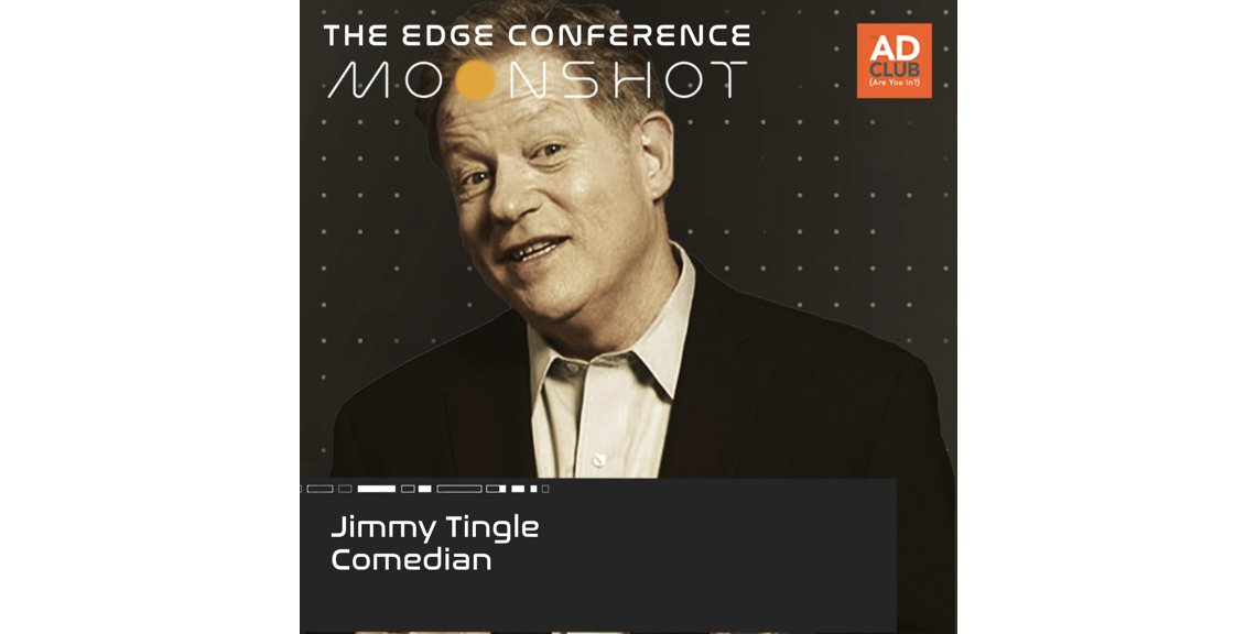 theadclub's tweet photo. "When you make serious topics funny, it helps to make a point and get people to listen." 
@JimmyTingle,  Social &amp; Political Humorist.🔸Hear him speak at The 2019 Edge Conference on Wednesday, Oct. 16. For tickets, go to https://t.co/GRV2MTazCP #adclubedge https://t.co/dbCIkYjPUv