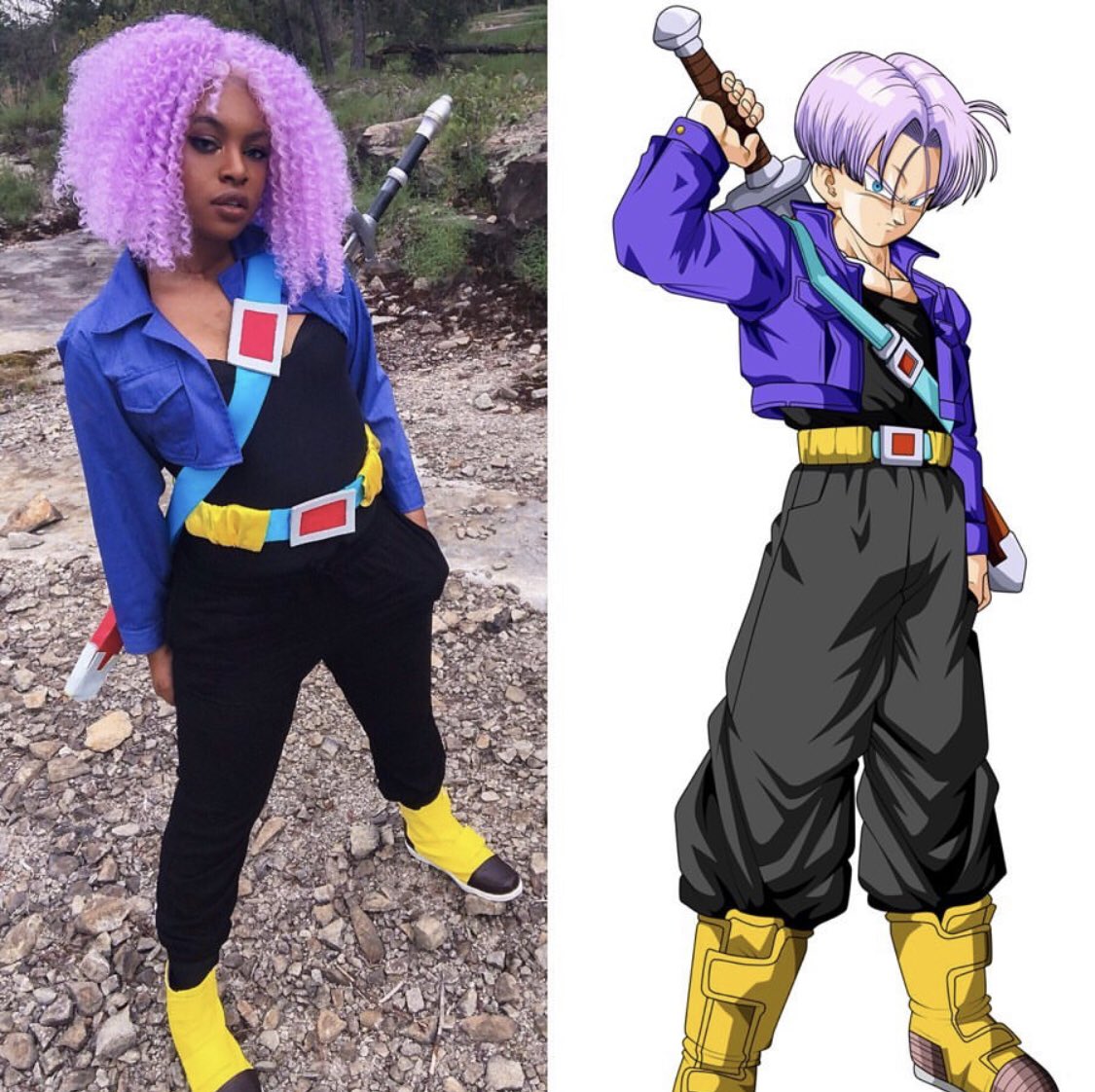 Shellanin's tweet photo. All the DBZ Cosplay I’ve done so far! Which is your fav? 🐉🧡 https://t.co/hUacU44WkT