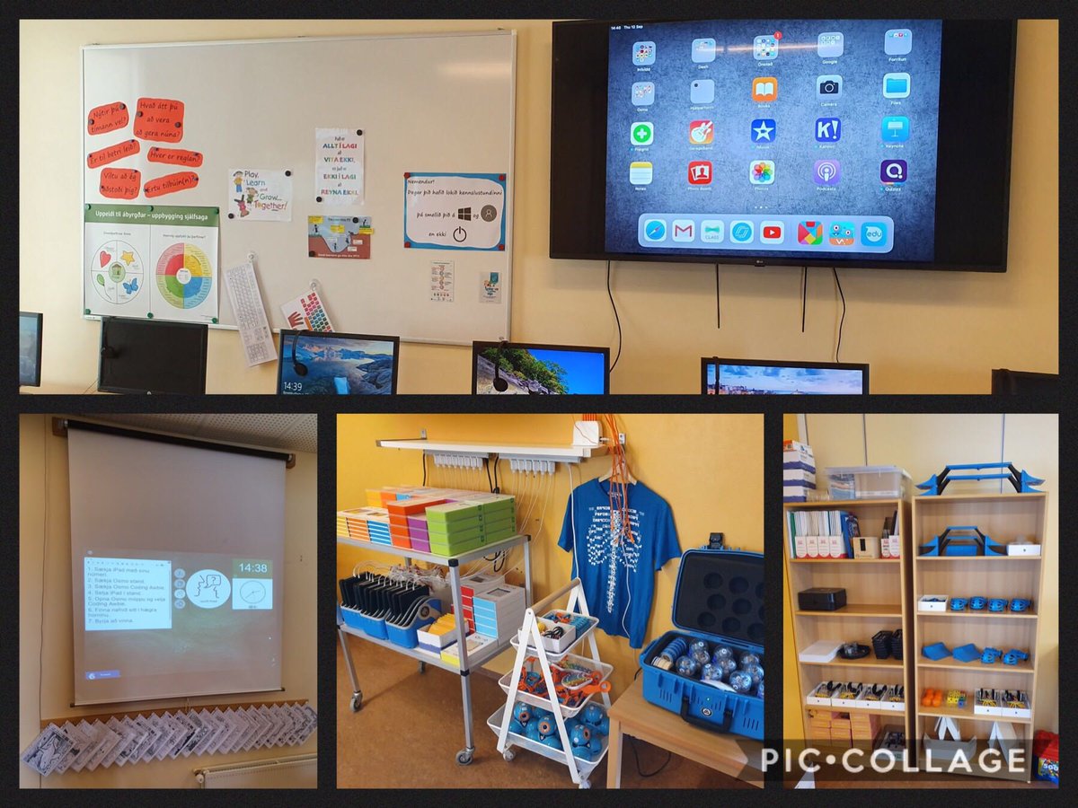 "tölvu"stofa Giljaskóla að taka á sig mynd sem nútíma fræðslu- og skemmtiver :) #menntaspjall <a href="/UnnurValgeirs/">Unnur Valgeirsdóttir</a> á heiðurinn af þessari snilld.