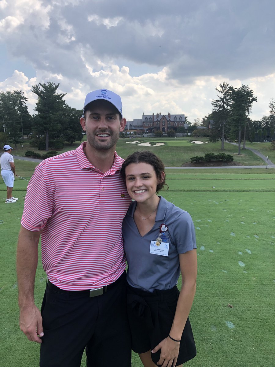 serena_ham's tweet photo. My father and brother,@_therealcomb, shunned me for not realizing the legend that @LukeHancock8 is/was! He played in our #3rdAnnual @THS_Foundation Golf Tournament today and was a great sport for taking this photo with me! Hopefully I’ll be accepted back into my family now 🤪 https://t.co/Zn6u8zlRIP