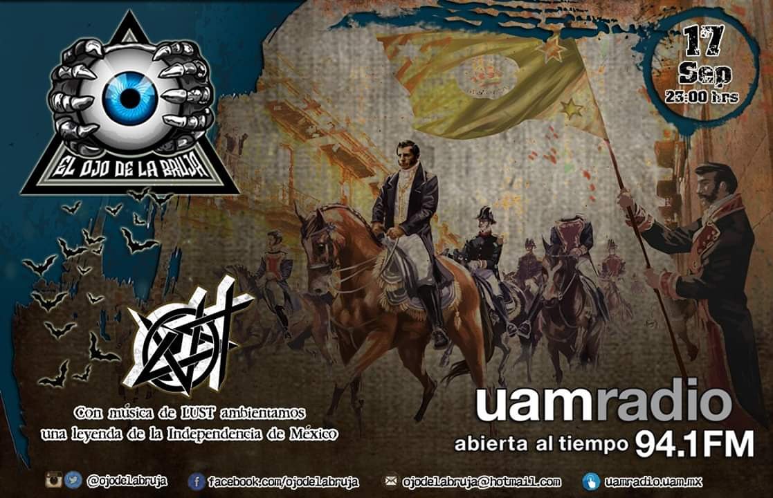Durante la guerra de Independencia, uno de los insurgentes fue decapitado y volvió del Más Allá. Escuchen la leyenda este martes a las 23:00 hrs. vía @UAM_FM 94.1FM de la #CDMX. Tendremos música de <a href="/lustcurse/">LUST</a>. También pueden sintonizarnos en uamradio.uam.mx #UAMRadio