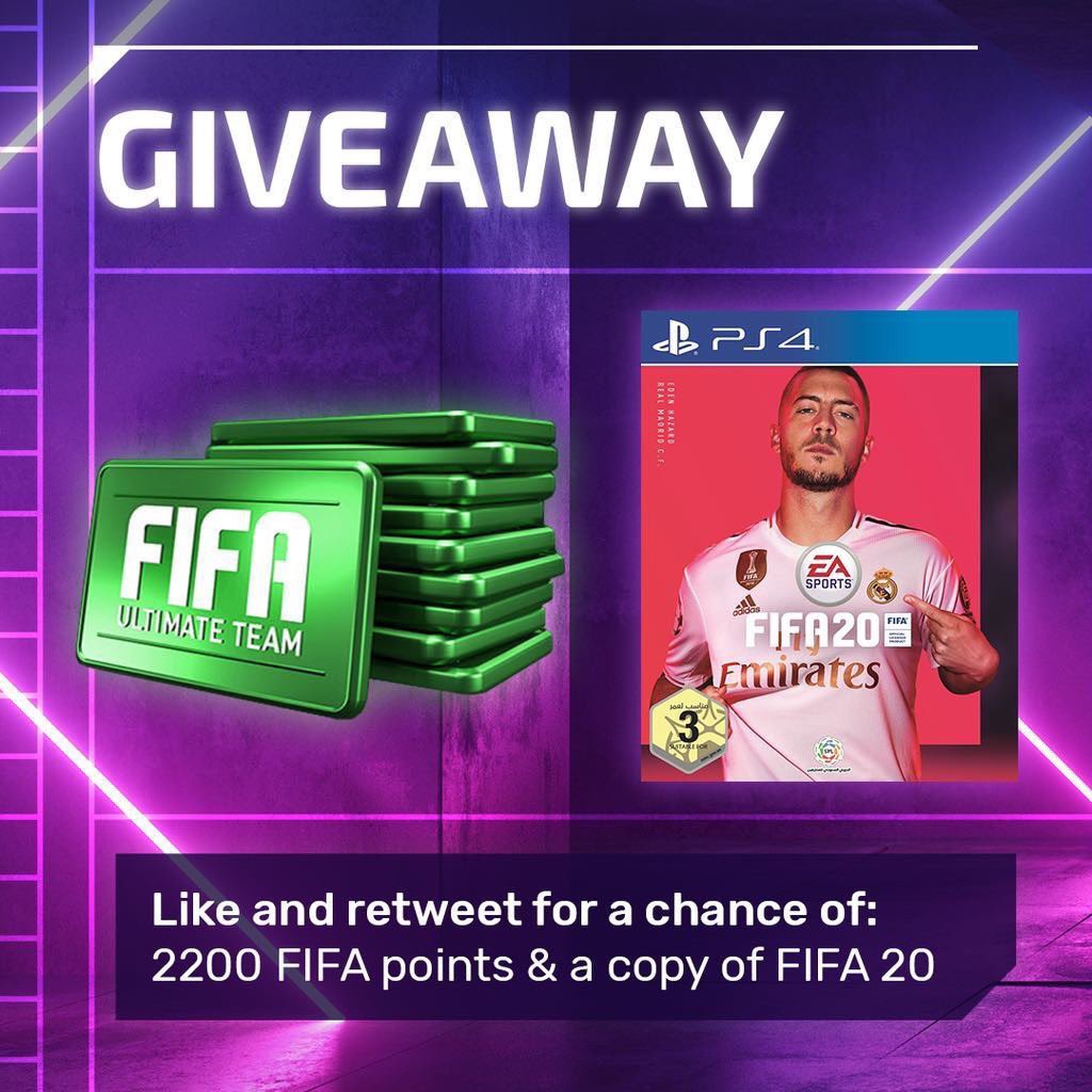 SkullGives_'s tweet photo. FIFA 20 &amp; 2,200 FIFA Points Giveaway

To Enter:
1. Follow @SkullGives_ 
2. Retweet this tweet 
3. Comment your platform 

Winner will be announced 19/09
Good Luck! https://t.co/mgnTVmWsvx