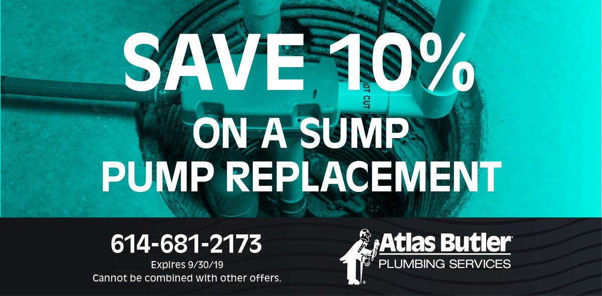AtlasButler's tweet photo. Investing in a home appliance like your sump pump is not only necessary, but will make your life a whole lot easier. Call today to schedule a replacement appointment! #plumbing #sumppump https://t.co/iLrHOwFtJK