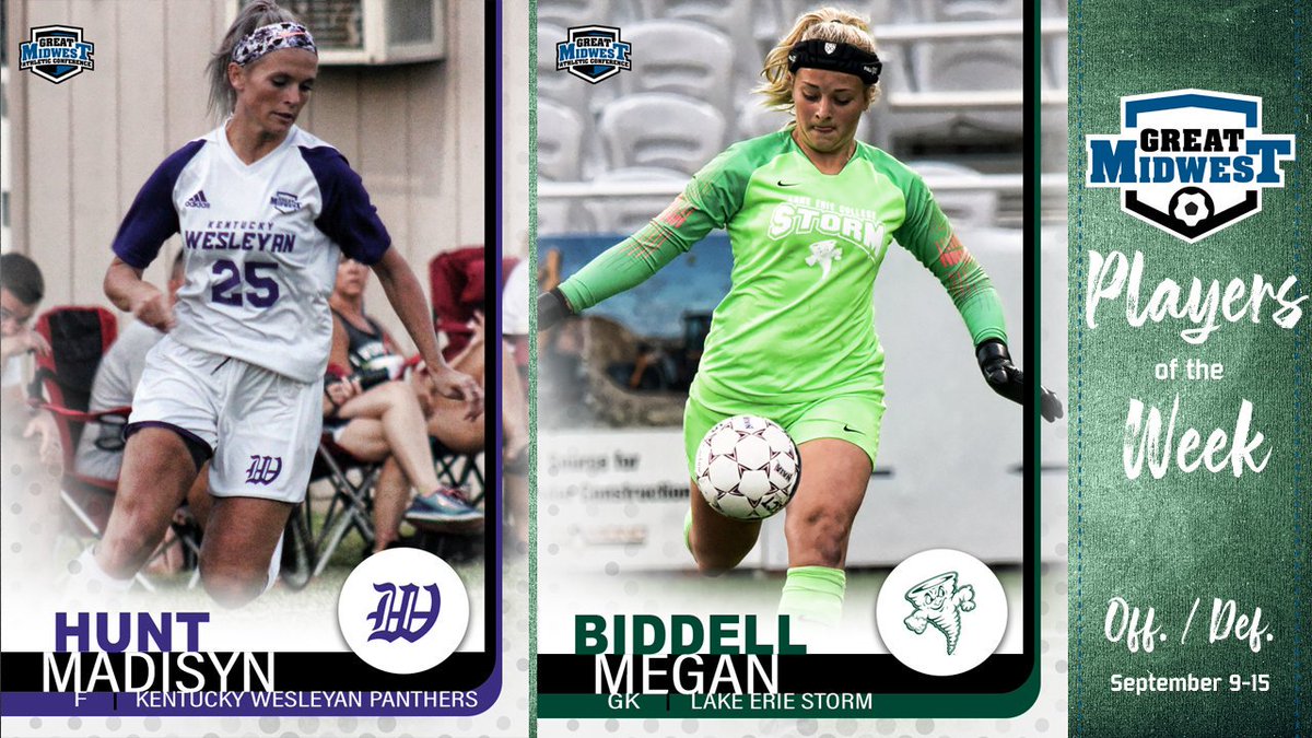 GreatMidwestAC's tweet photo. #GreatMidwest (W)⚽️ Players of the Week 

Off: Madisyn Hunt, KWC
Def: Megan Biddell, LEC

📰: https://t.co/7foryCrL1C https://t.co/3Gpr2iIIXf