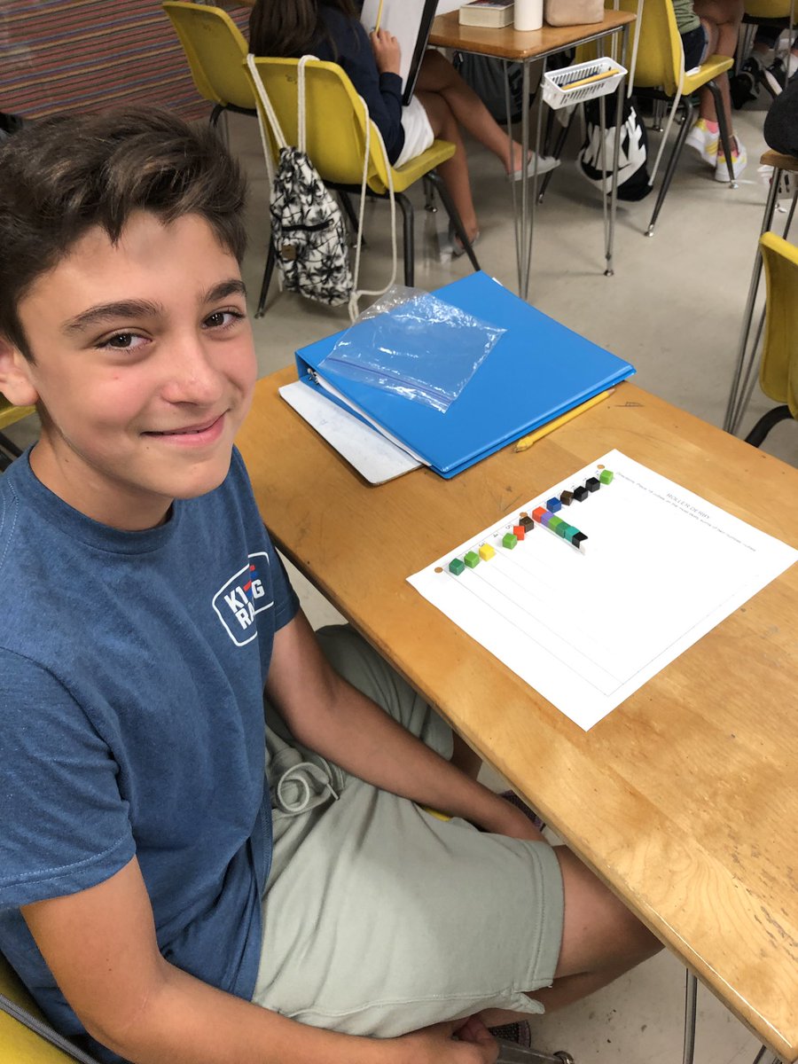Last week 7th graders played Roller Derby and predicted the sum of 2 dice.  Do you think some sums are more likely than others?  18 cubes 18 rolls ... students got better with their predictions <a href="/CMSCardinals/">CMS Cardinals</a> #theoreticalprobablility #experimentalprobability