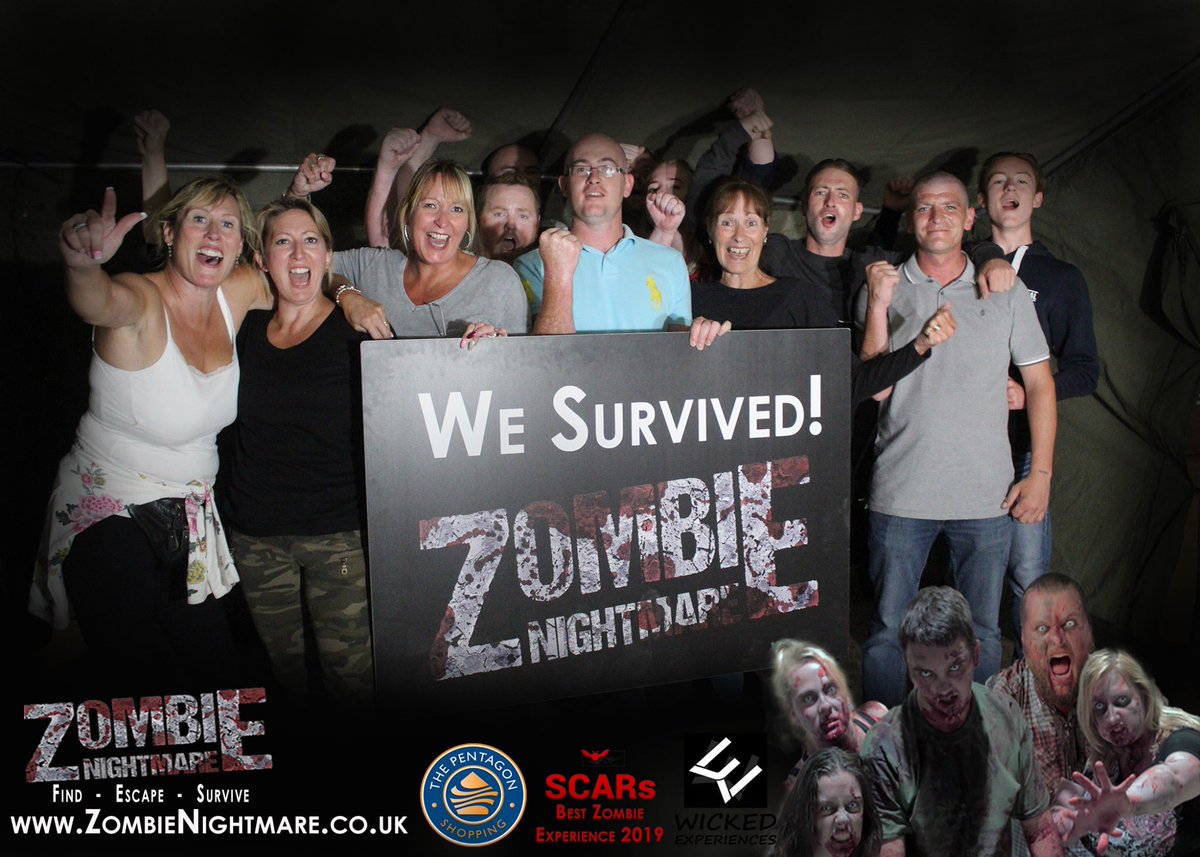 WckdExperiences's tweet photo. Survivor photos from Zombie Nightmare at @pentagoncentre are now online on our Facebook! 

We hit the road again and next stop is @County_Mall Crawley on 27 &amp; 28 September!

#zombienightmare #zombies #crawley #zombieexperience https://t.co/BhvxahoOrB