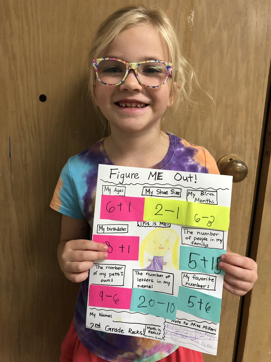 Math really is everywhere.. creating math problems to answer questions about us! #FigureMeOut