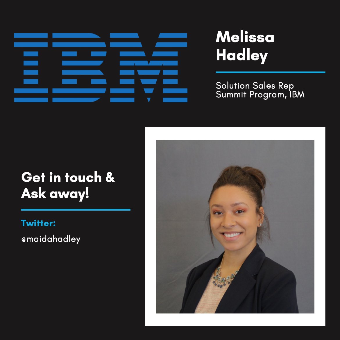 maidahadley's tweet photo. Hey @Northeastern @CareerCoachNU, I'll be taking over your Twitter account tomorrow starting at 8:00am EST. I can't wait to share info about the IBM Summit program, supported by @IBMNAjobs! #IBMatNEU #IBMSummitProgram https://t.co/21GOPnsuYO