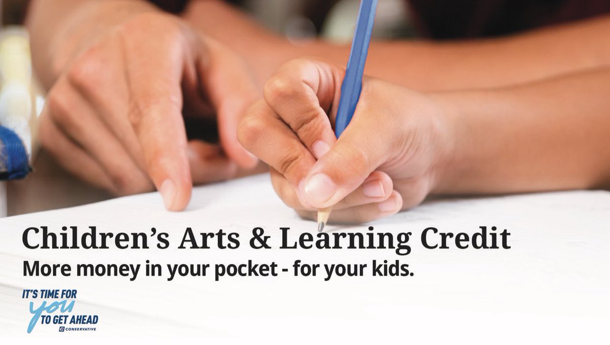 DeanAllisonMP's tweet photo. Under a new @CPC_HQ government, parents can claim up to $500 per child for expenses related to arts and educational activities.
Parents with children with disabilities can claim double the amount, up to $1,000 per child.
#cdnpoli #elxn43 https://t.co/1sHf9y5Oee