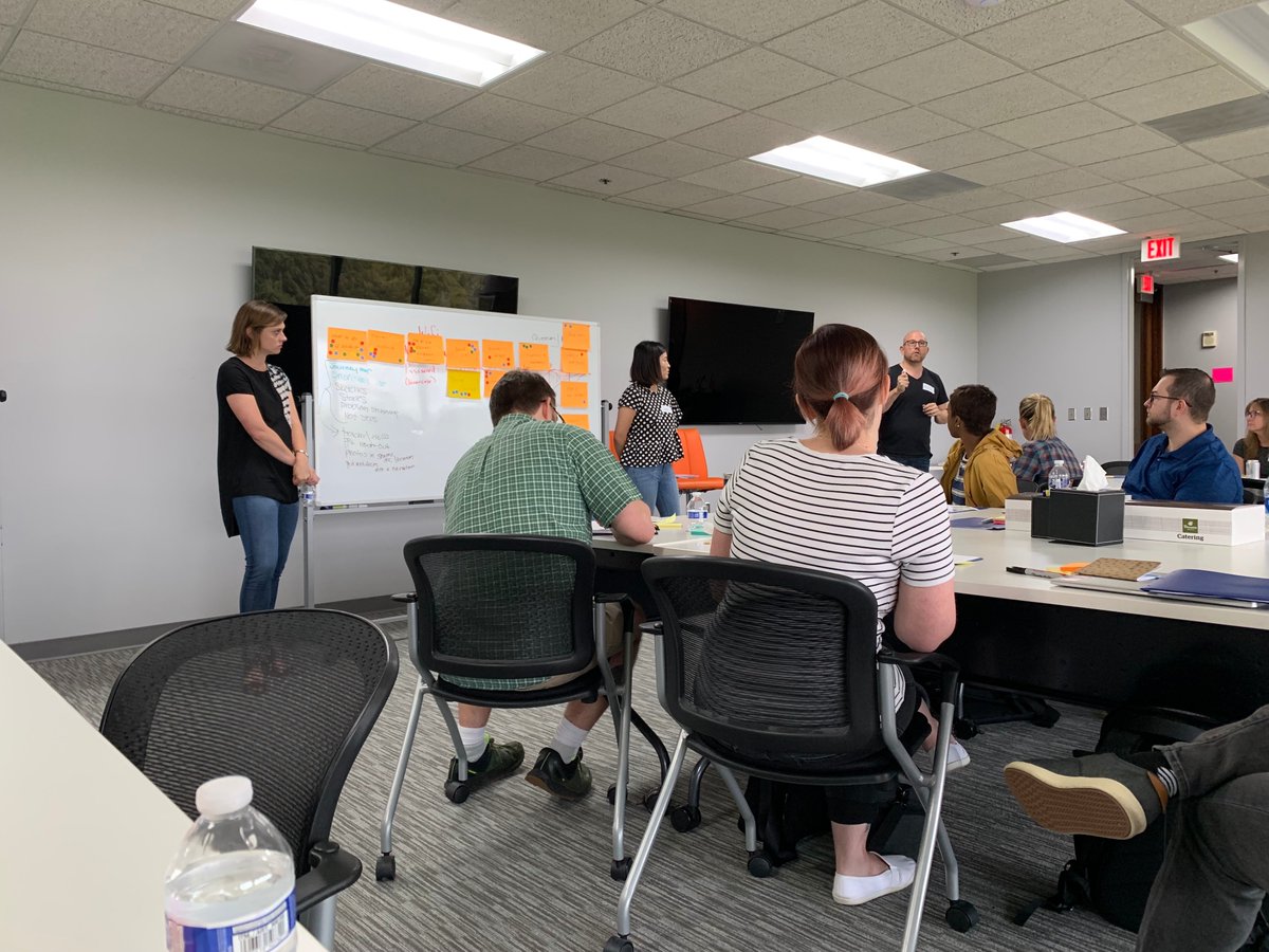 ShauntelHall's tweet photo. Attended a #ux #facilitation training workshop Saturday led by Bill Hughey, Jaeyeon Lee, &amp; Haley Henderson from Honeywell. Learned a variety of tools, methods, &amp; best practices to use to run successful workshops &amp; meetings that result in alignment &amp; action. Such an awesome event! https://t.co/Jcrj3LP5bh