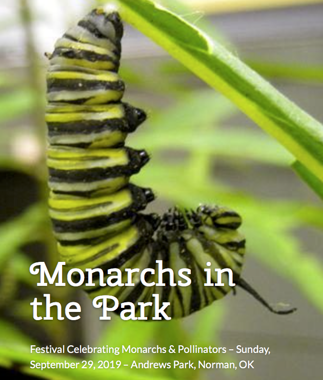 Don't miss the 'Monarchs in the Park' event - Sept 29th in Andrews Park, Norman. You can volunteer: 7 AM-11 AM; 11 AM- 2 PM; and 2 PM- 5 PM... or just attend &amp; bring your friends and family along! wp.me/PaFrWB-2
Parades, puppet shows, pollinator plants, and more! ❤️🌎💚