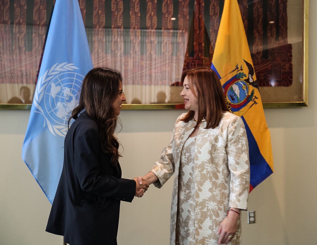 UAEMissionToUN's tweet image. Thank you @mfespinosaEC for your leadership &amp;amp; hard work to make the @UN relevant for all &amp;amp; for championing #multilateralism.

We are proud to have joined forces with you on #SCReform, empowering #women &amp;amp; #youth, &amp;amp; advancing #ClimateAction.