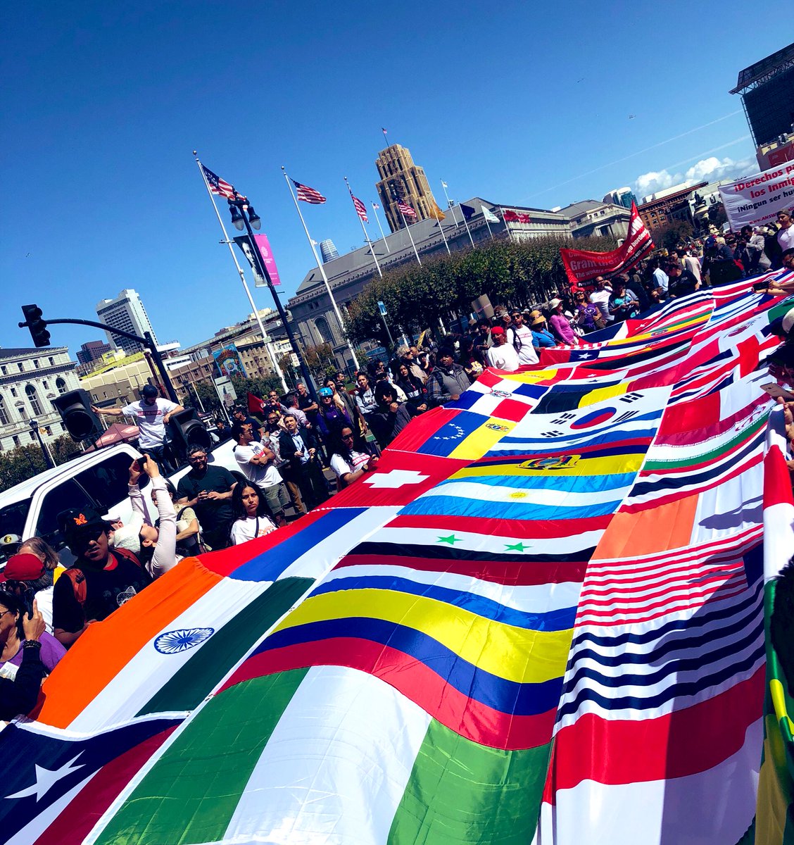 At San Francisco City Hall @CloseTheCampsBA talking about  #CancelTheContract #NoTechForICE @PalantirTech @ConMijente @NeverAgainActn  #JewsAgainstICE #ShutDownICE #NoTech4ICE #NeverAgainIsNow Will march to ICE later facebook.com/events/3508266… #ClosetheCamps