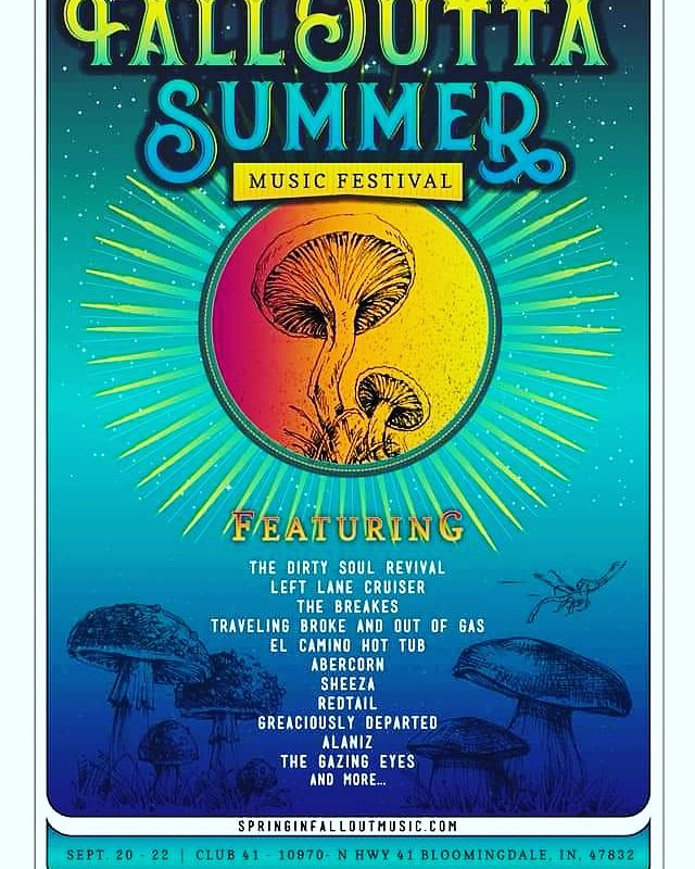 This Friday! September 20th! We rock at the Fall Outta Summer Fest in Bloomingdale, Indiana! Get yo tickets now!
#leftlanecruiser #dirtyheavyblues #alivenaturalsoundrecords #fallouttasummermusicfest