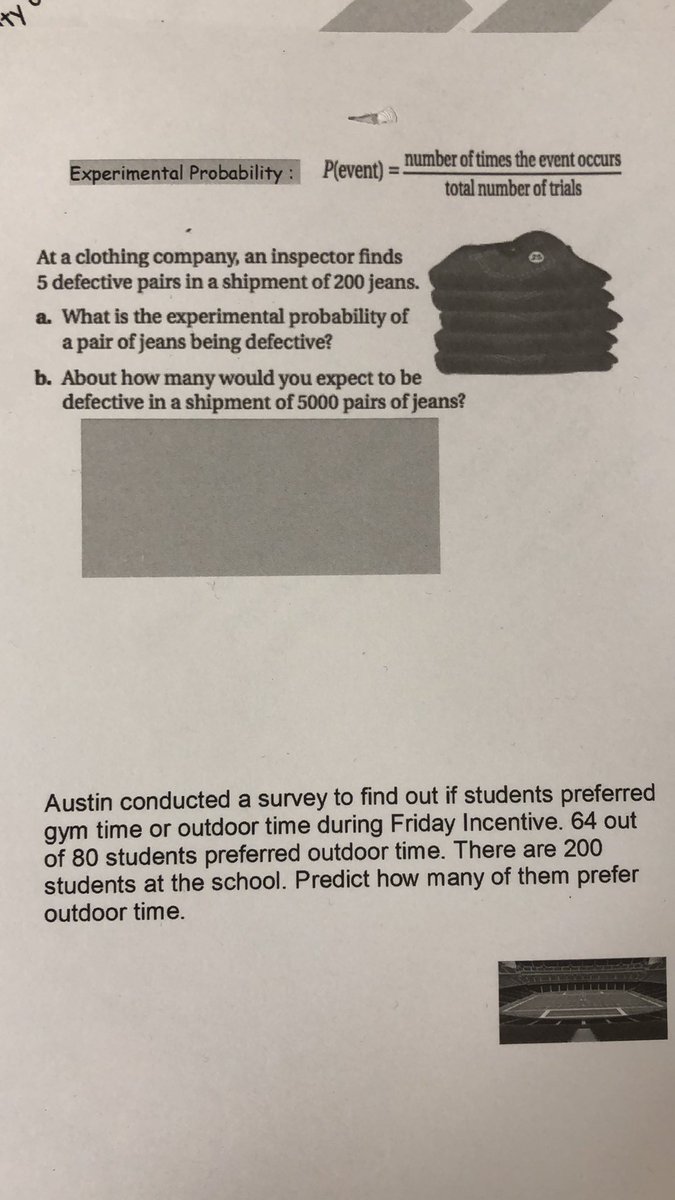 7th graders use equivalent ratios to make predictions using theoretical or experimental probability! Scavenger Hunt and Quiz tomorrow!