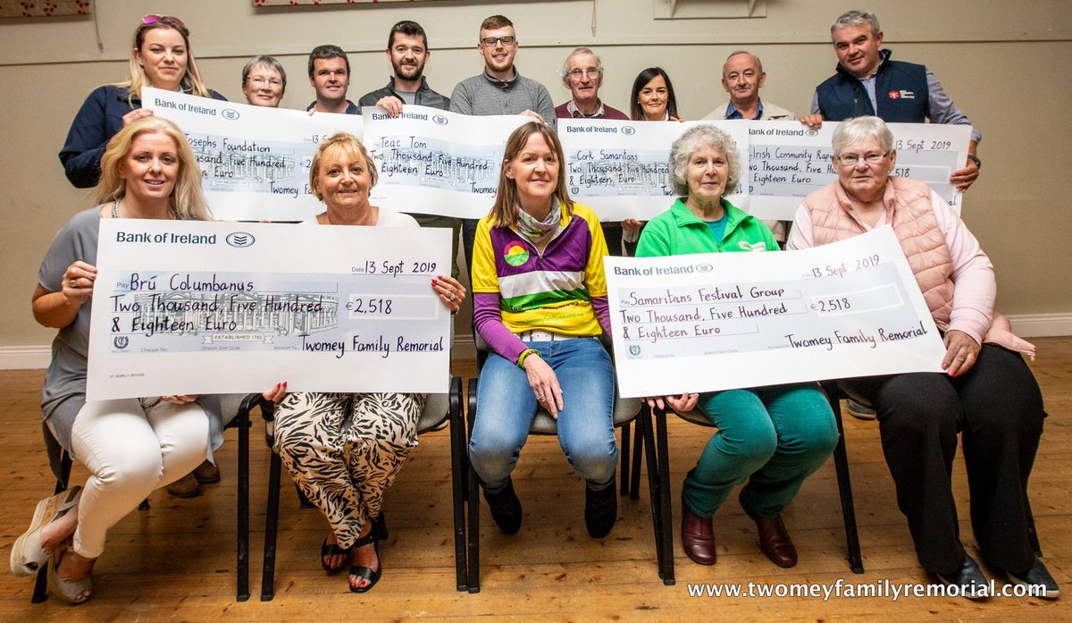 TwomeyWeekend's tweet photo. On Friday Night last We had our 2019 Twomey Family Remorial Cheque Presentations. Heartfelt Thanks to You All for Your Support &amp; for Helping Us to Make A Difference :) @newmarketmotors @VolkswagenVanIE #LifeIsPrecious https://t.co/y6h1YUnYoH
