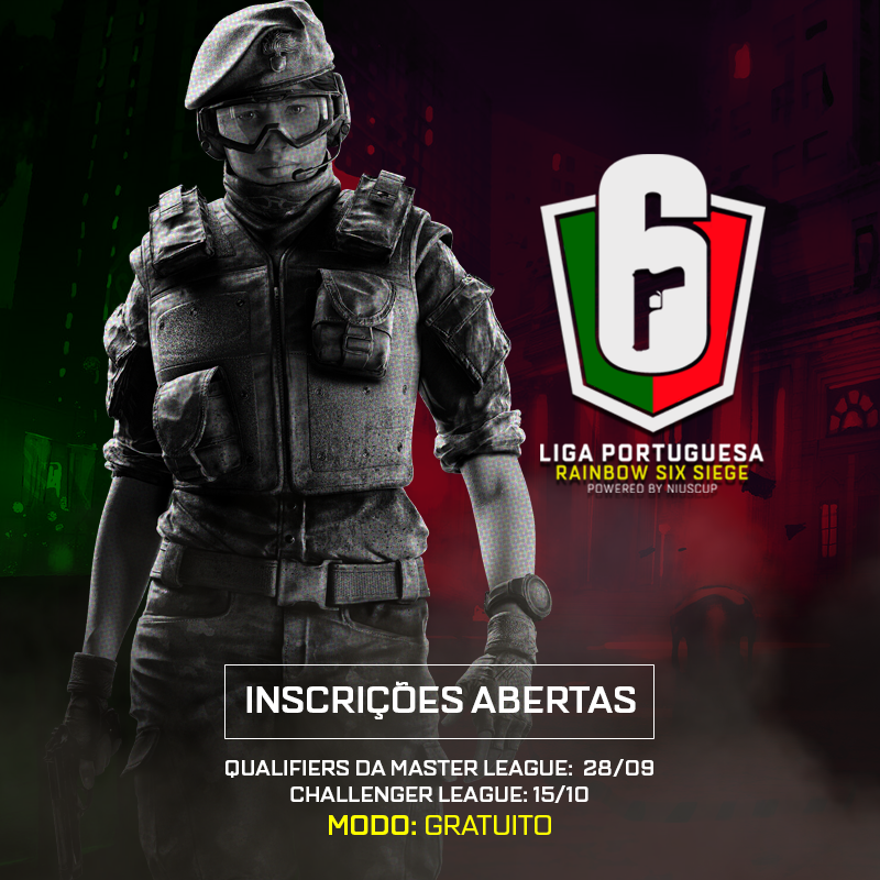 NiusCup_eSports's tweet photo. Inscrições em https://t.co/q04RfArGHC
#r6s #r6pt #LPr6 https://t.co/zkqc3qP6FR