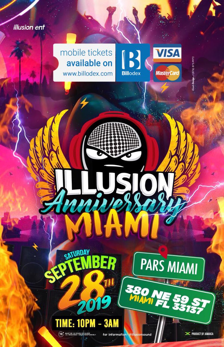 Billodex's tweet image. Get your Illusion Anniversary-📍 Miami Ticket’s on Billodex.com today!!