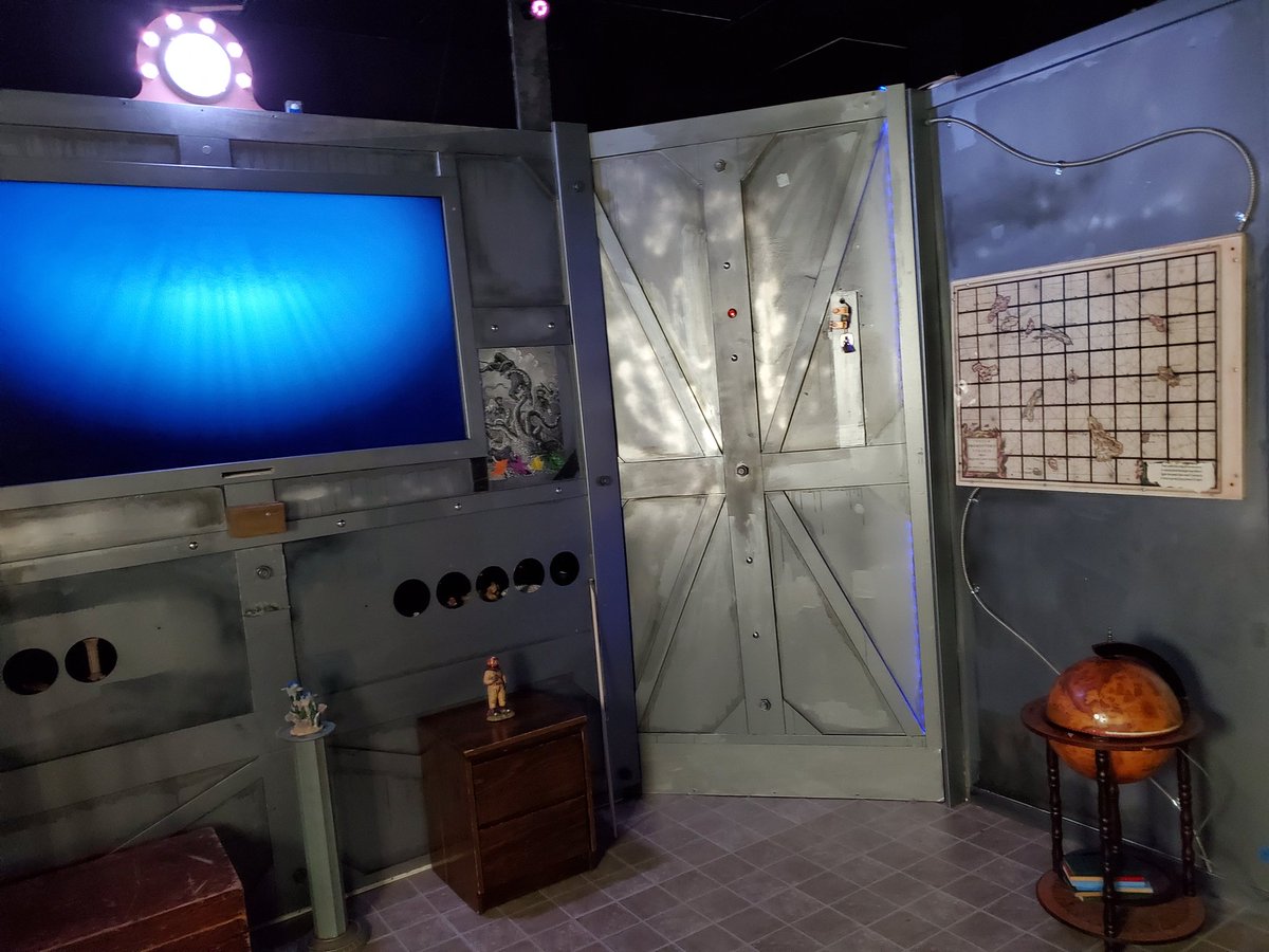 MysteryEscapeAZ's tweet photo. Our #new room is finally open!  #Adventure 20,000 Leagues Under the Sea to restore power to the #Nautilus submarine before you sink!

#escaperoom #Tucson #fun #mystery #puzzle #thingstodo #MondayMotivation https://t.co/dXxaZdRCM2