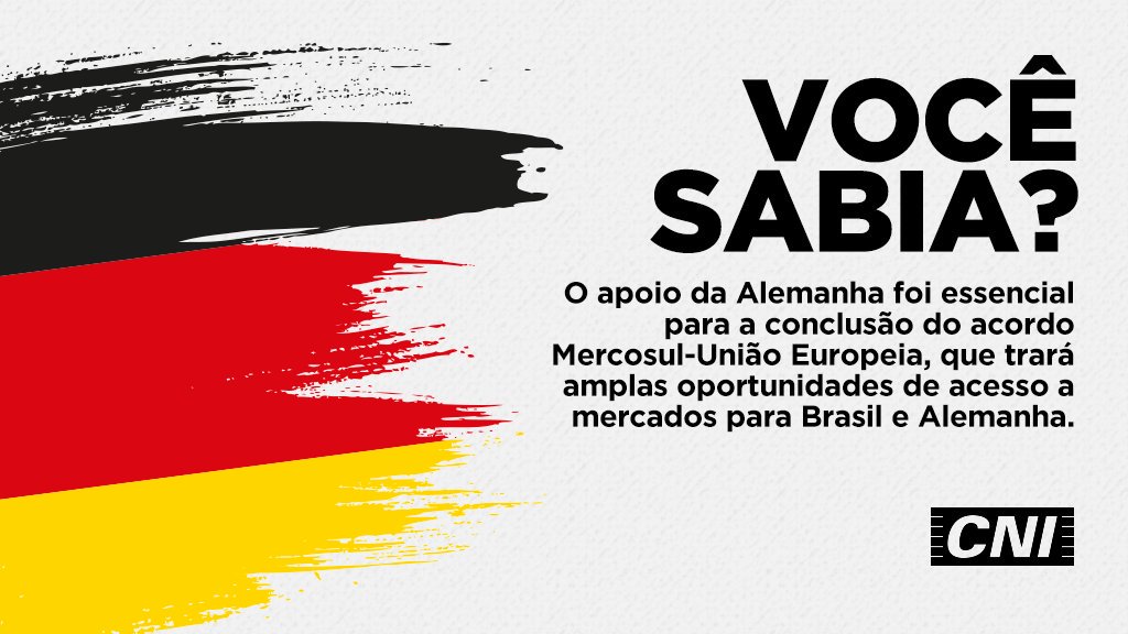 CNI_br's tweet photo. O acordo Mercosul-União Europeia para a América do Sul e para a Europa. Com ele, será possível promover o comércio de bens e serviços e os investimentos bilaterais entre Brasil e Alemanha. #EEBA2019 https://t.co/8DcdqcwjsF