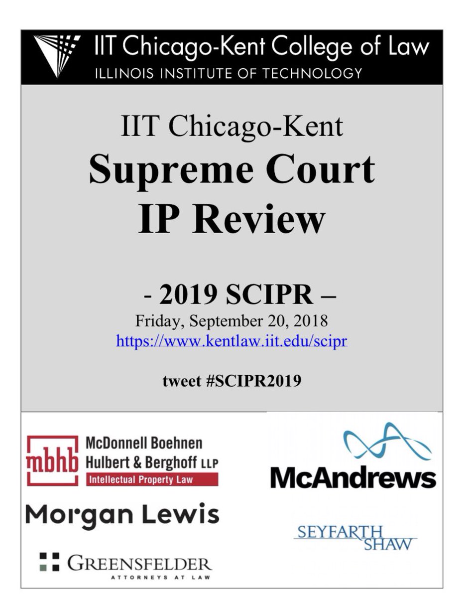 edleeprof's tweet photo. Our biggest Supreme Court IP Review with 22 speakers including the 46th Solicitor General Donald Verrilli!!! #scipr2019. https://t.co/Askq2Y7CEU https://t.co/S5jVyeBDSW