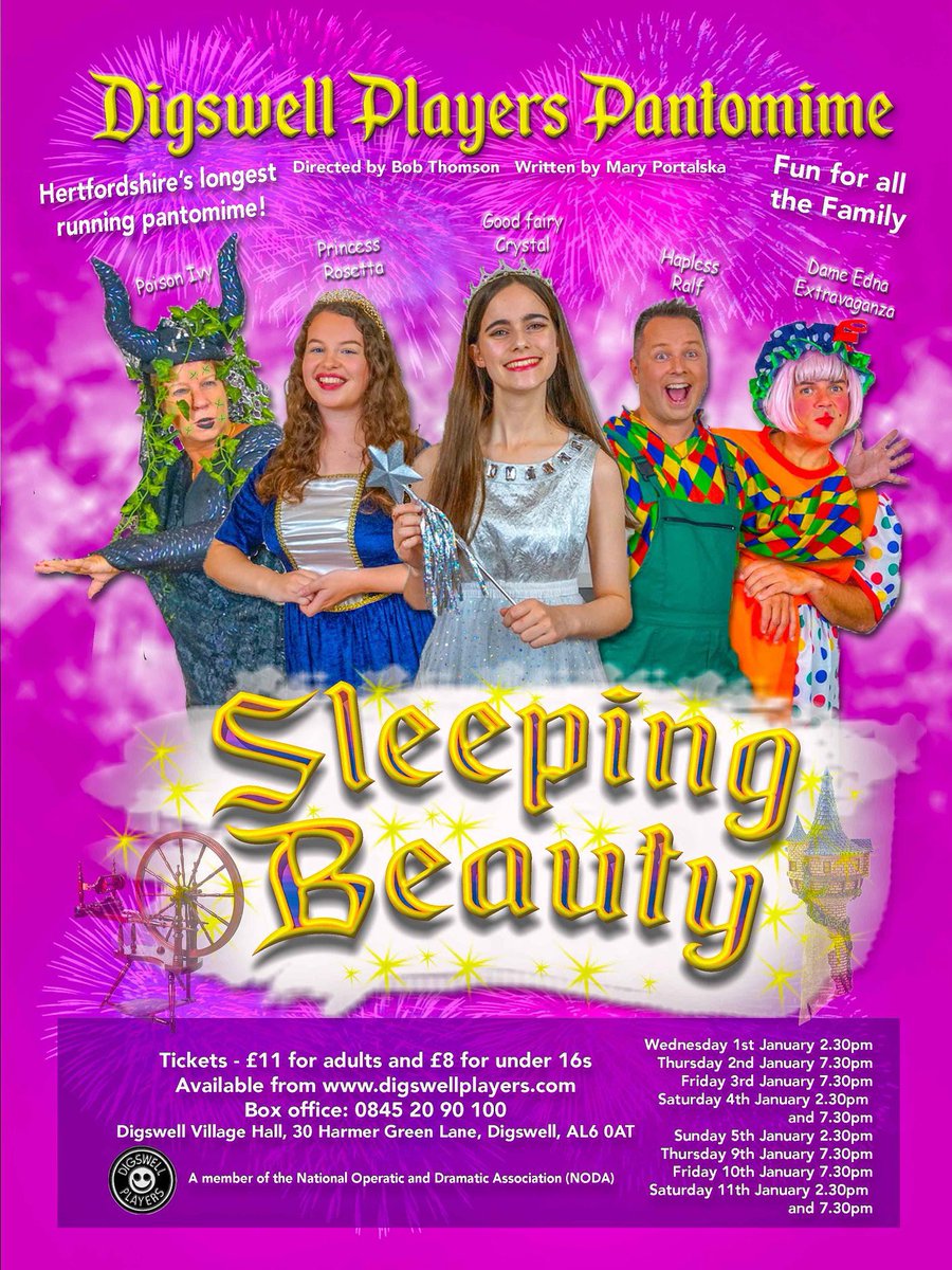 Tickets will be on sale from 28th September for our fantastic new pantomime - Sleeping Beauty.