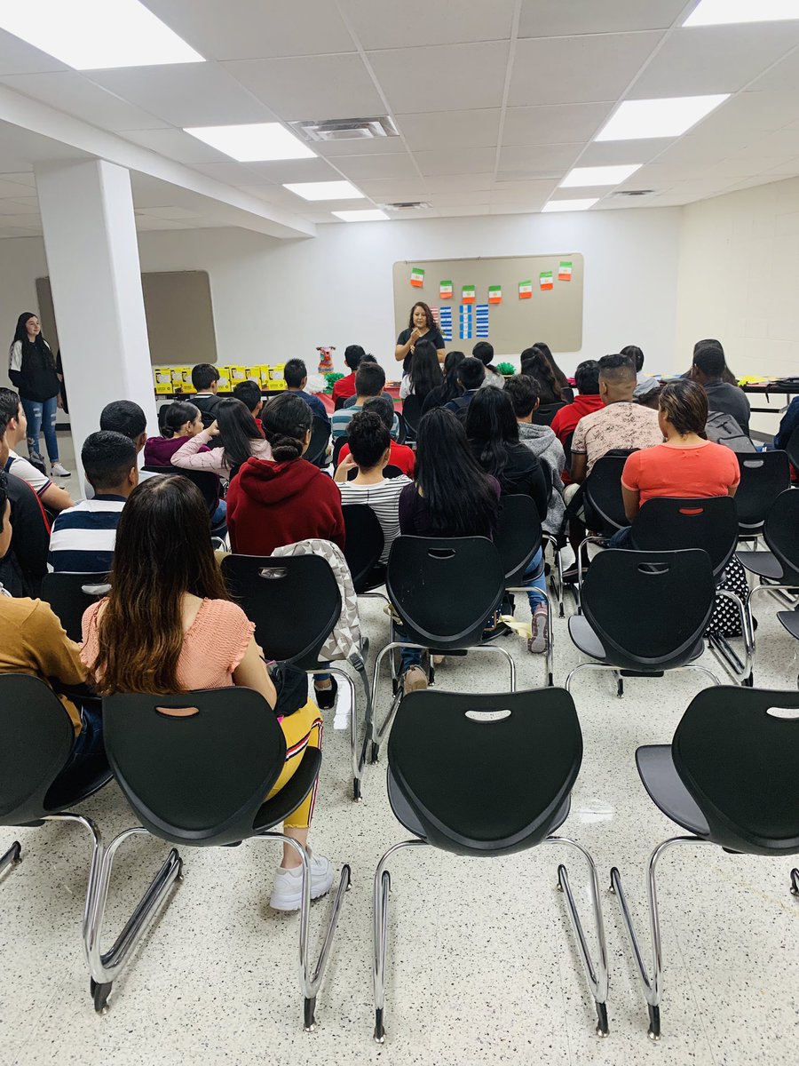 eastcentralhigh's tweet photo. In honor of Hispanic Heritage Month we celebrated with our Newcomers this morning.  Former newcomer students spoke to the Academy about what it takes to be successful in school and the importance of preparing so they are college and career ready when they graduate ! https://t.co/zUodre43yQ