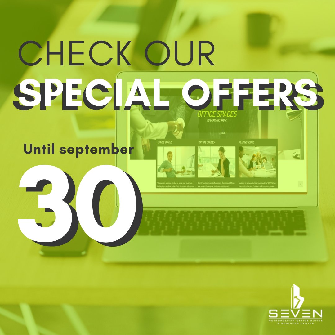 SevenMetSuites's tweet photo. Looking for a comfortable office space? Check this offers 👇

✅ Virtual Office: 2 months FREE with contract 12 months.
✅ Physical Office: 1 month FREE with contract 12 months.
✅ Conference Room: 10% discount.

Until september 30! 🗓

#Miami #BrickellLiving #NowCoffeeIsOnUs https://t.co/l6XibgMojo