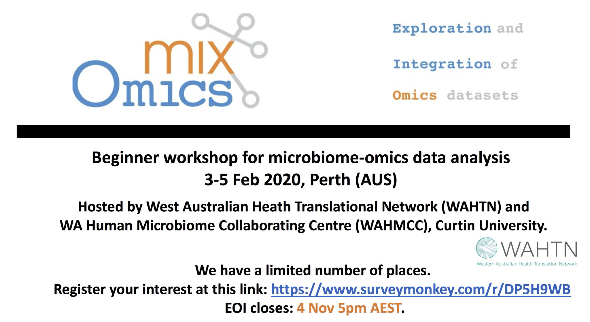 Kim Anh Le Cao A Mixomics Microbiome Omics Data Integration Workshop In Sunny Perth Surrounded By Australian Nature Is Coming Up Fill The Eoi Details On T Co Zeklsfhvvg T Co Tzbd2sxnbr