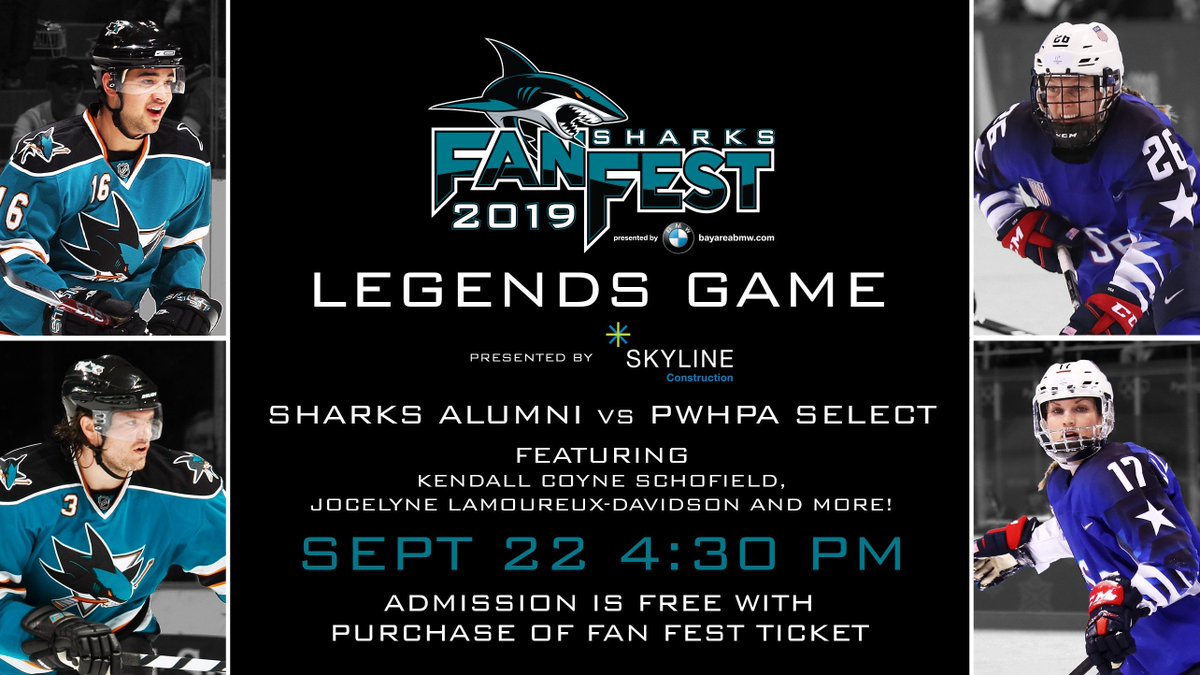 We've got the @PWHPA and @SharksAlumni rosters for Sunday's Legends Game presented by @SkylineConstSF. 👀 Take a look and grab some tickets 👉 sjsharks.com/fanfest