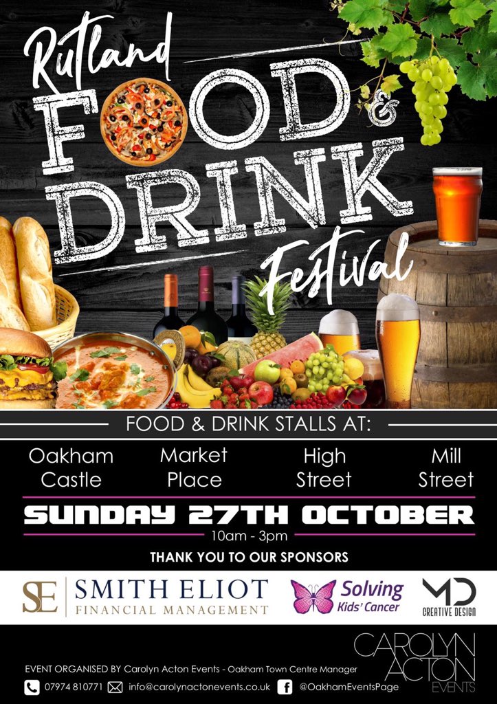 OakhamLateNight's tweet photo. @DiscoverRutland @RutlandBusiness @rutlandcouncil @LoveUppingham @TheFalconHotel @Batwine @theolivebranch And @CarolynActon @ @OakhamEventsPag 
@CarolynActon is now running and organising the Rutland Food &amp; Drink Festival https://t.co/GOYXDhM5fw