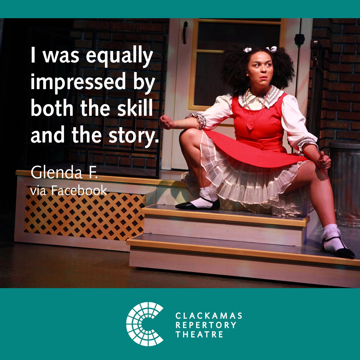 clackamasrep's tweet photo. "Queens Girl in the World" at @clackamasrep is an engaging, funny coming-of-age story that has audiences talking. Don't miss the West Coast premiere of this wonderful one woman show, starring Lauren Steele. Performances Thurs-Sun through Sept. 29. Tickets: https://t.co/lC0x8XZu9F https://t.co/HaFCIItpif