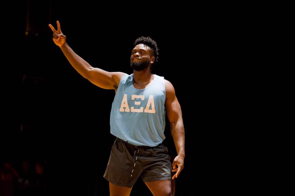 wkualphagam's tweet photo. Contestant #7 : Mbumba 
Representing: Lambda Chi Alpha 
Talent: Dancing https://t.co/UNLyaJgBU5