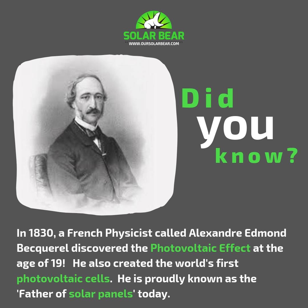 SolarBearCo's tweet photo. Be sure to follow us for more interesting facts about solar energy!

#solarinnovation #solarindustry #solarinformation #solarfacts #historyofsolarpanels #solarnews #solarpanels https://t.co/Tt4w4JJ8pq